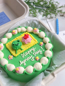 3D- Baby frog with cake